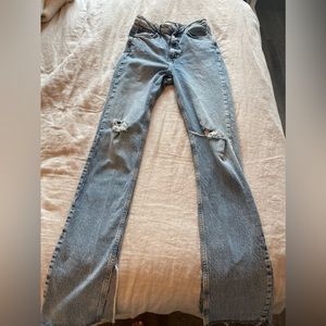 Zara light wash high waisted jeans size 4